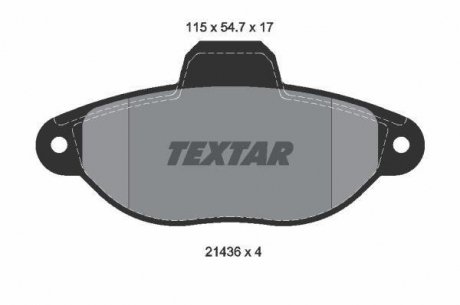 Тормозные колодки дисковые TEXTAR 2143602