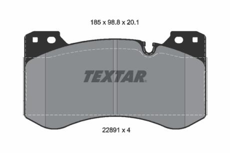 Комплект гальмівних колодок TEXTAR 2289101