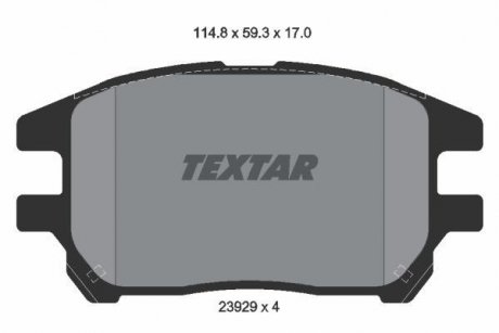 Тормозные колодки, дискові TEXTAR 2392901 (фото 1)