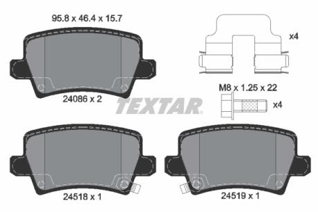 Тормозные колодки дисковые TEXTAR 2408601