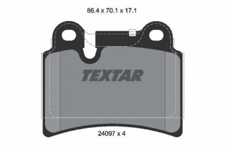 Тормозные колодки дисковые TEXTAR 2409701