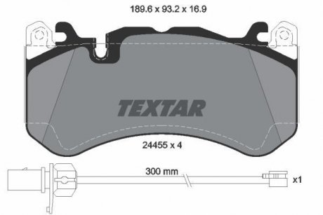 Комплект тормозных колодок TEXTAR 2445501 (фото 1)