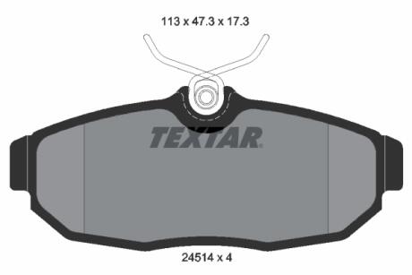 Гальмівні колодки, дискові TEXTAR 2451401