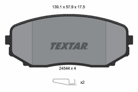 Гальмівні колодки дискові TEXTAR 2454401 (фото 1)