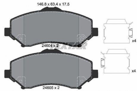 Тормозные колодки дисковые TEXTAR 2460402 (фото 1)