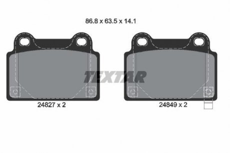 Комплект тормозных колодок TEXTAR 2482701 (фото 1)