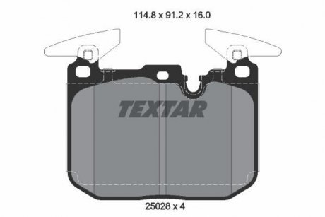 Комплект тормозных колодок TEXTAR 2502807 (фото 1)