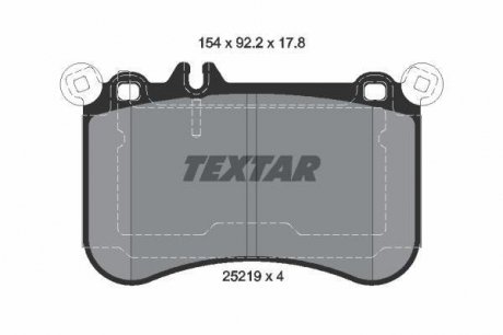 Колодки тормозные дисковые TEXTAR 2521902 (фото 1)