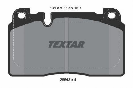 Тормозные колодки дисковые TEXTAR 2564305 (фото 1)