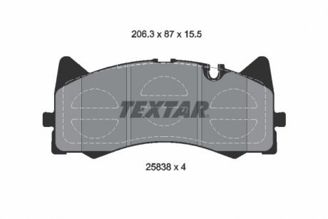 Комплект тормозных колодок TEXTAR 2583801 (фото 1)