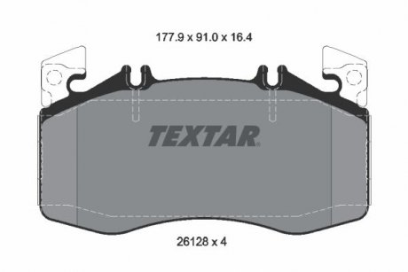 Комплект тормозных колодок TEXTAR 2612801 (фото 1)