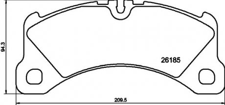 Комплект тормозных колодок TEXTAR 2618501 (фото 1)