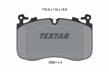 Комплект гальмівних колодок TEXTAR 2692101