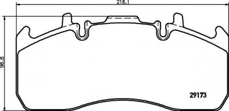 Комплект тормозных колодок, дисковый тормоз TEXTAR 2917301 (фото 1)