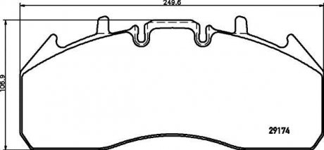 Комплект тормозных колодок, дисковый тормоз TEXTAR 2917401 (фото 1)