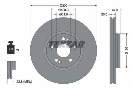 Тормозной диск PRO TEXTAR 92119003