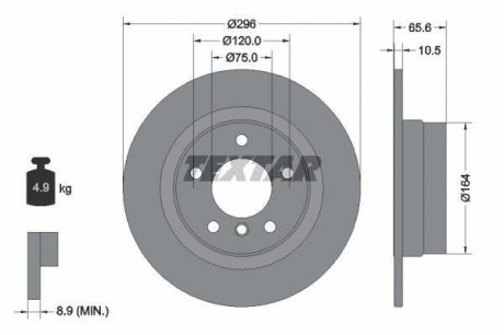 Тормозной диск TEXTAR 92133103