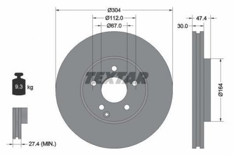 Гальмівний диск PRO TEXTAR 92152105