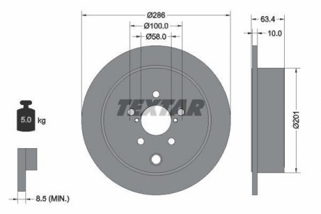 Тормозной диск TEXTAR 92200000 (фото 1)