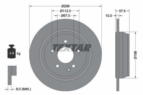 Тормозной диск PRO TEXTAR 93123503 (фото 1)