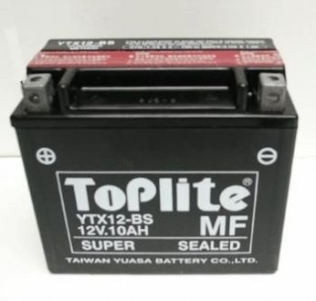 Мотоакумулятор TOPLITE YTX12-BS