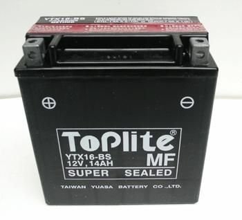 Мотоакумулятор TOPLITE YTX16-BS