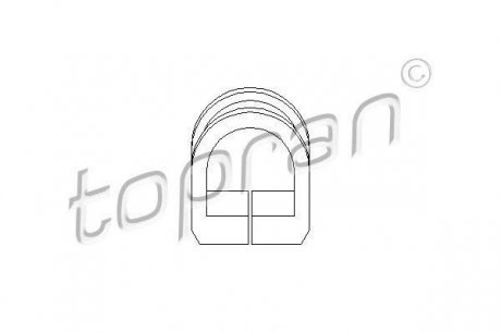 Сайлентблок (рейка рулевая) TOPRAN / HANS PRIES 102803 (фото 1)