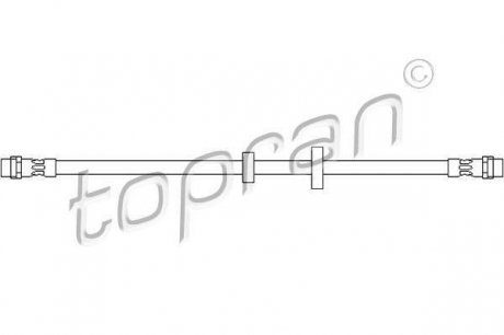 Шланг гальм. передній, T4 90-03 TOPRAN / HANS PRIES 104 085