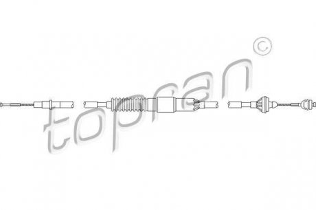 Трос, керування зчепленням TOPRAN / HANS PRIES 104093 (фото 1)