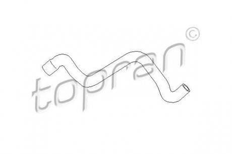 Патрубок радиатора печки Audi 80 1.8-2.0 86-91 TOPRAN / HANS PRIES 108311