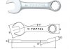 Ключ комбинированный укороченный 10мм (полированный) Toptul AAAF1010 (фото 3)