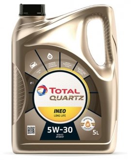 Олива моторна Quartz Ineo Long Life 5W30 (5 Liter) TOTAL 213819