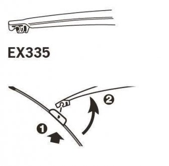 Щетка стеклоочистителя каркасная задняя 330mm (13\\) ExactFit Rear Trico EX335