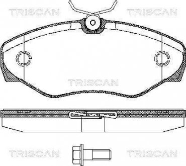 Комплект тормозных колодок, спереди TRISCAN 8110 10529 (фото 1)