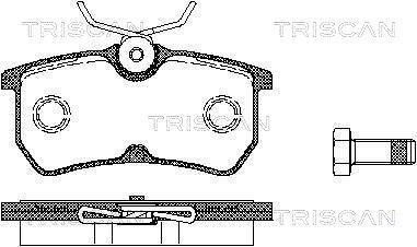 Комплект задних тормозных колодок TRISCAN 8110 16002 (фото 1)