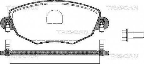 Комплект передних тормозных колодок TRISCAN 8110 16005 (фото 1)