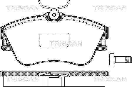 Комплект тормозных колодок, спереди TRISCAN 8110 29001