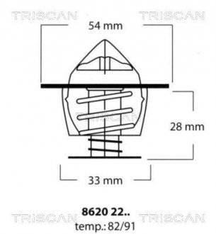Термостат Ford Diesel,VAG,Opel TRISCAN 86202291