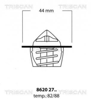 Термостат Daewoo Matiz 0.8 98- TRISCAN 8620 2782 (фото 1)