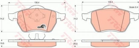 Колодки гальмівні TRW GDB1204