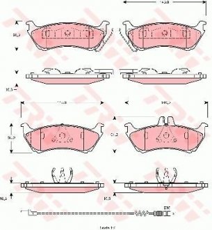 Колодки гальмівні дискові TRW GDB1456