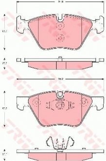 Комплект тормозных колодок, дисковый тормоз TRW GDB1662 (фото 1)