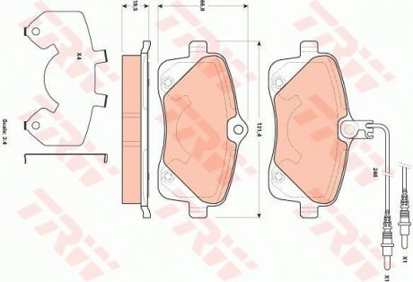 Колодки тормозные дисковые TRW GDB1895