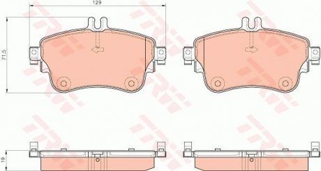 Комплект тормозных колодок, дисковый тормоз TRW GDB1933 (фото 1)