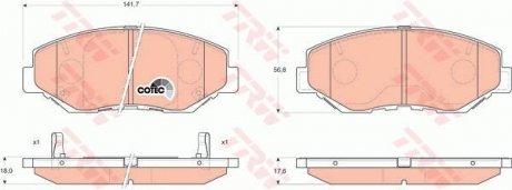 " - Тормозные колодки до дисків" TRW GDB3325