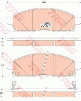 Колодки гальмівні дисковые TRW GDB3502