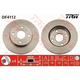 Диск гальмівний TRW DF4112