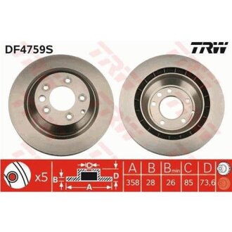 Гальмівний диск TRW DF4759S