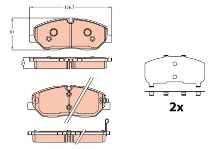 Колодки гальмівні передні TRW GDB2227