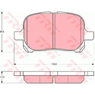 Комплект тормозных колодок, дисковый тормоз TRW GDB3152